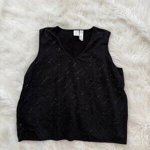 Womans Sweater Vest Sparkly Top (Emma James)